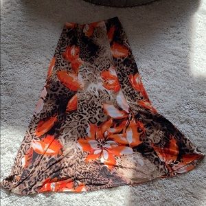 Susan Graver Multi Colored Maxi Skirt